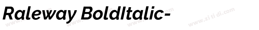 Raleway BoldItalic字体转换